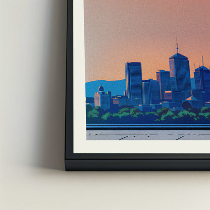 Montreal city poster mockup 4 - frame not included