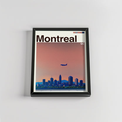 Montreal city poster mockup 2 - frame not included