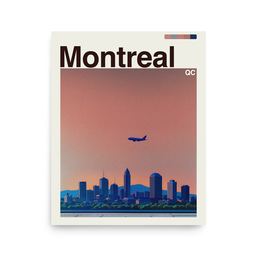 Montreal city poster mockup 1 - frame not included