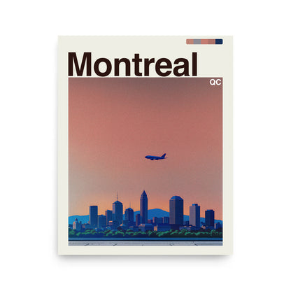 Montreal city poster mockup 1 - frame not included
