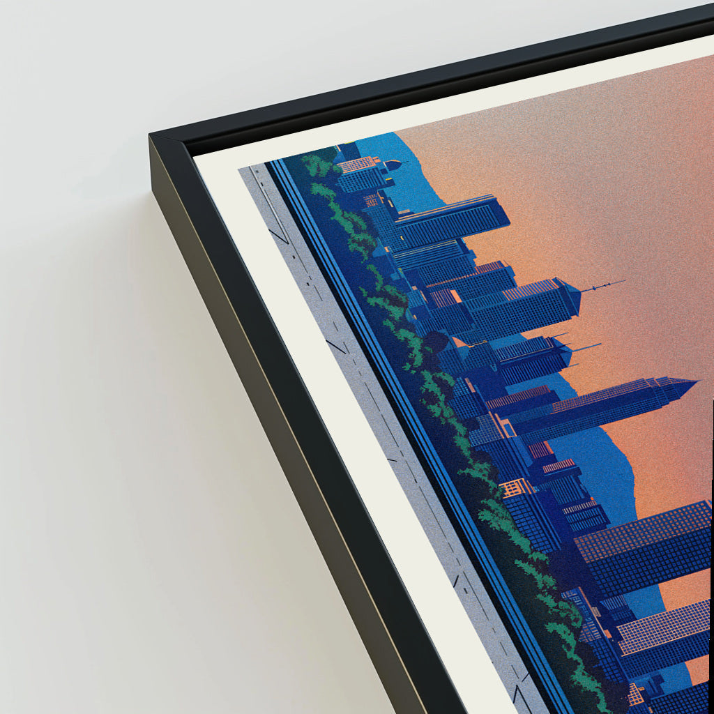 Montreal city poster mockup 3 - frame not included