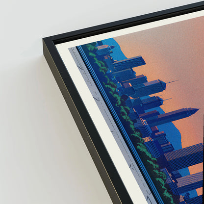 Montreal city poster mockup 3 - frame not included