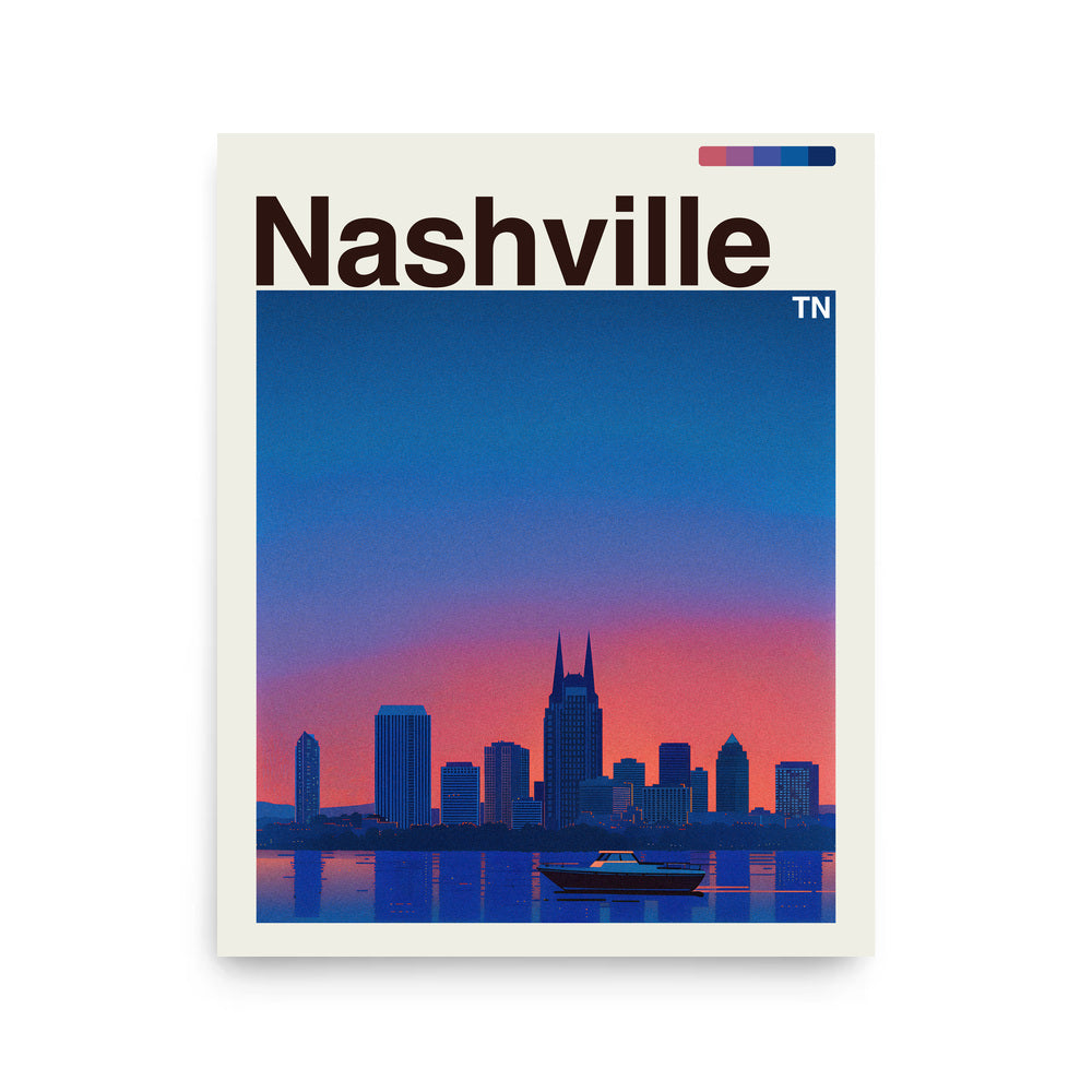 Nashville city poster mockup 1 - frame not included