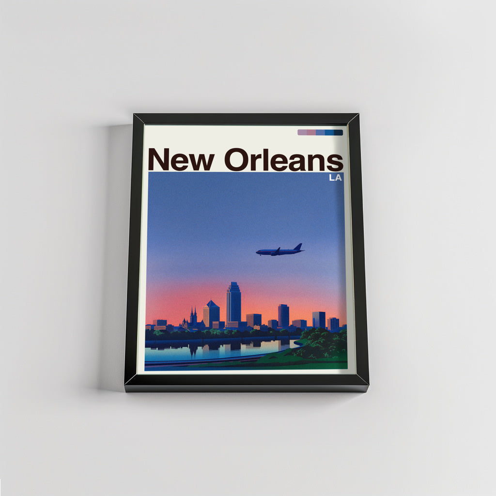 New Orleans city poster mockup 2 - frame not included