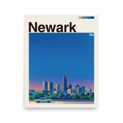 Newark city poster mockup 1 - frame not included