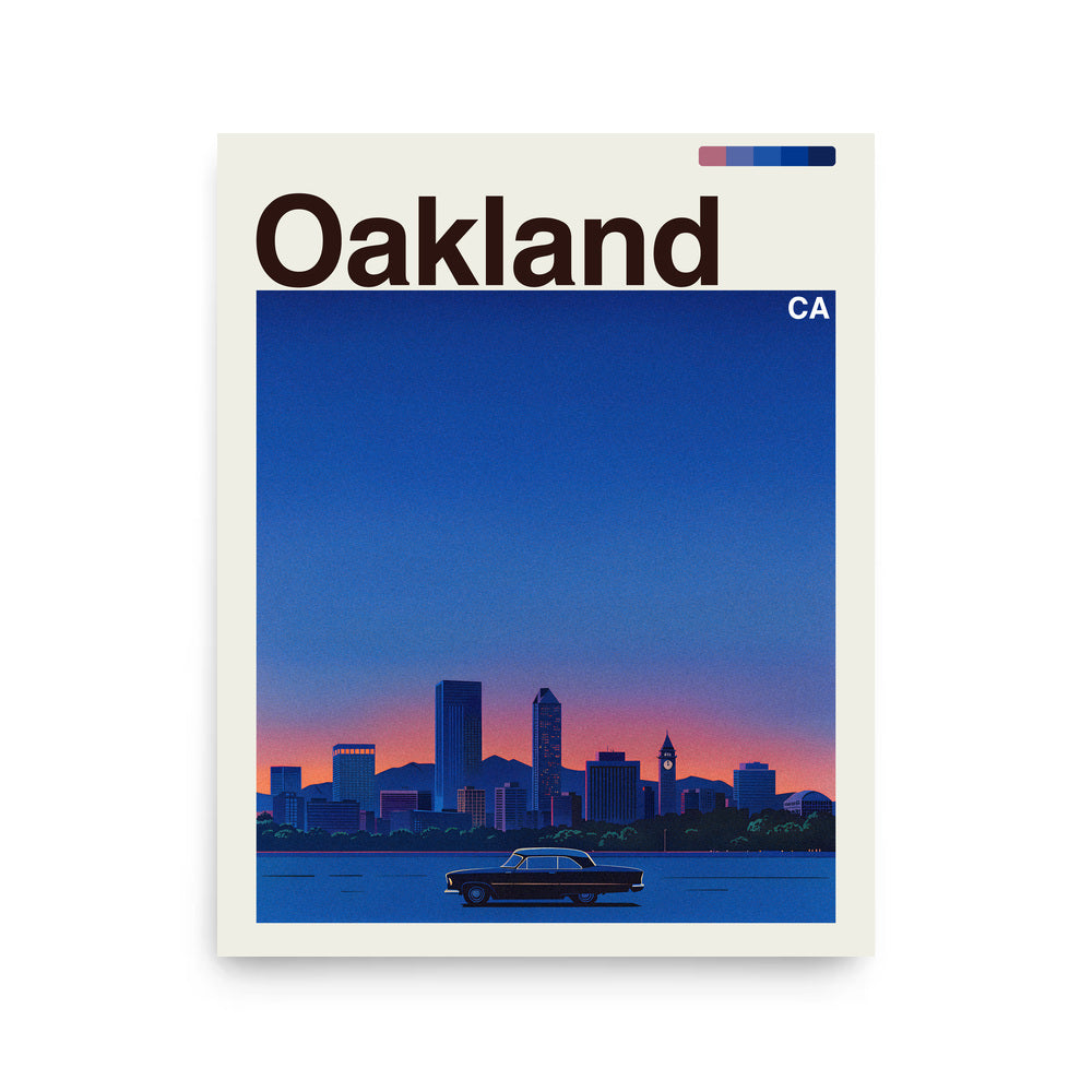 Oakland city poster mockup 1 - frame not included