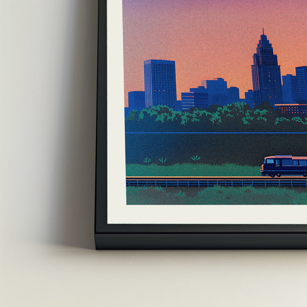 Oklahoma City city poster mockup 4 - frame not included