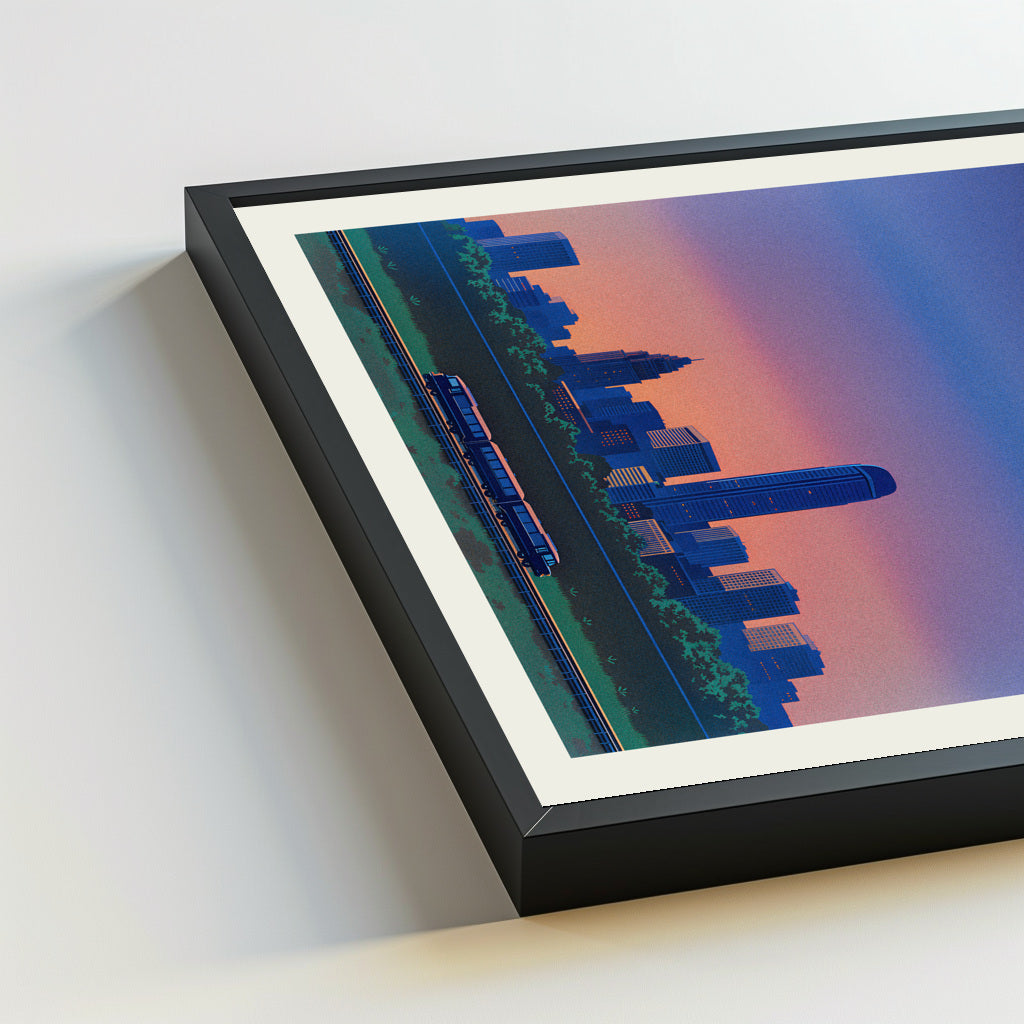 Oklahoma City city poster mockup 5 - frame not included