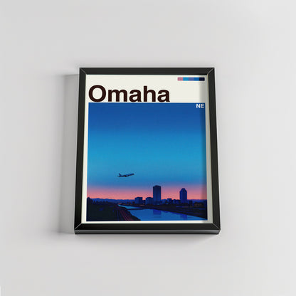Omaha city poster mockup 2 - frame not included