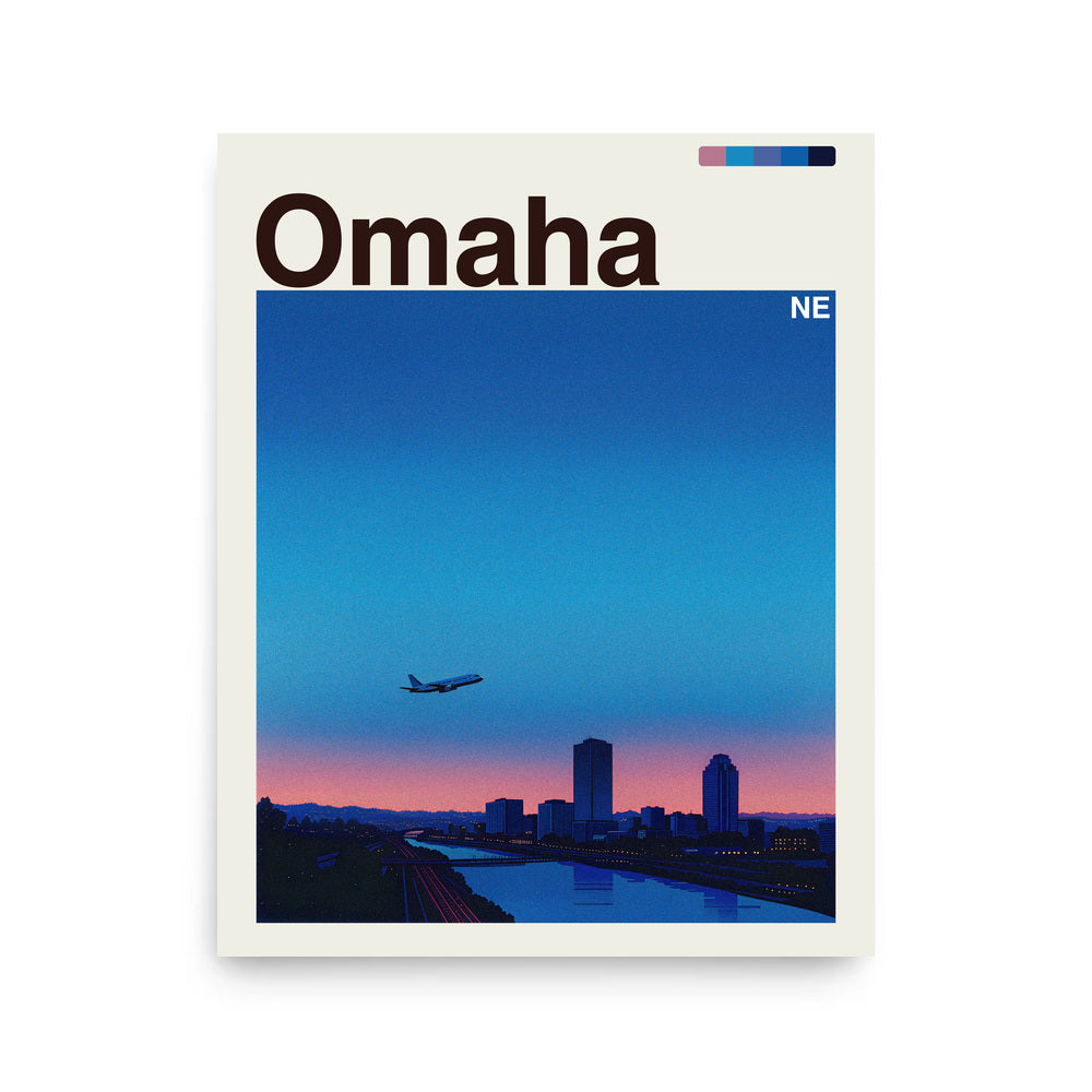 Omaha city poster mockup 1 - frame not included
