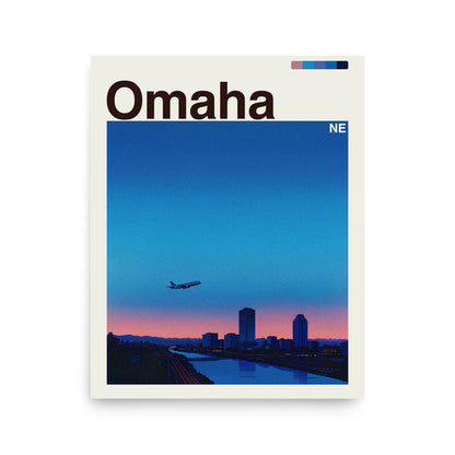 Omaha city poster mockup 1 - frame not included