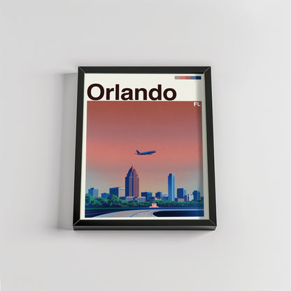 Orlando city poster mockup 2 - frame not included