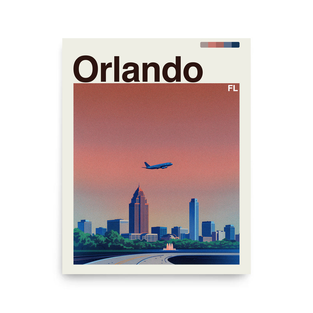 Orlando city poster mockup 1 - frame not included