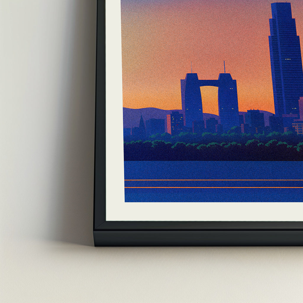 Osaka city poster mockup 4 - frame not included