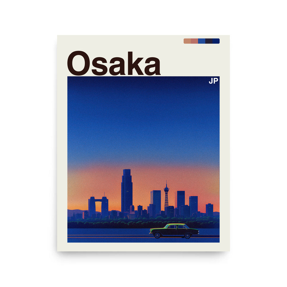 Osaka city poster mockup 1 - frame not included