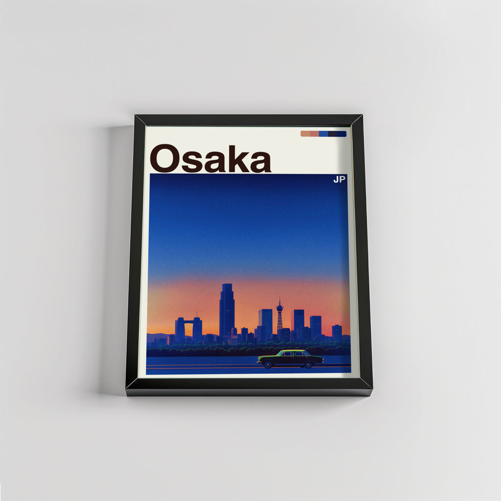 Osaka city poster mockup 2 - frame not included