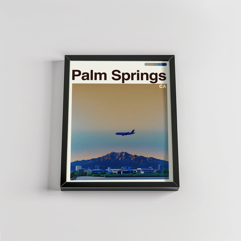 Palm Springs city poster mockup 2 - frame not included