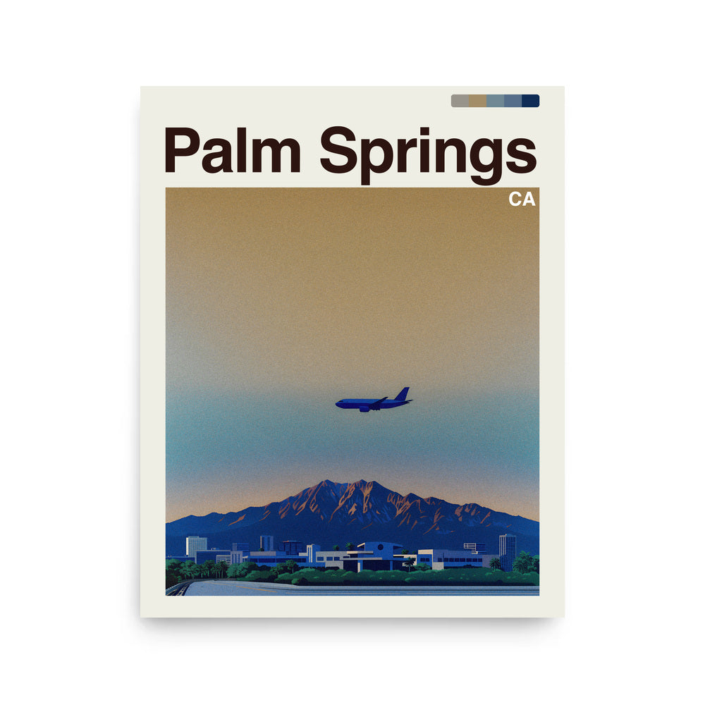 Palm Springs city poster mockup 1 - frame not included
