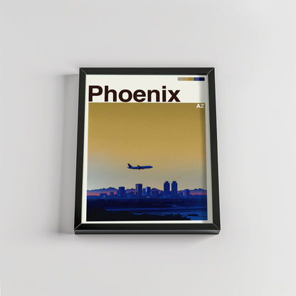Phoenix city poster mockup 2 - frame not included