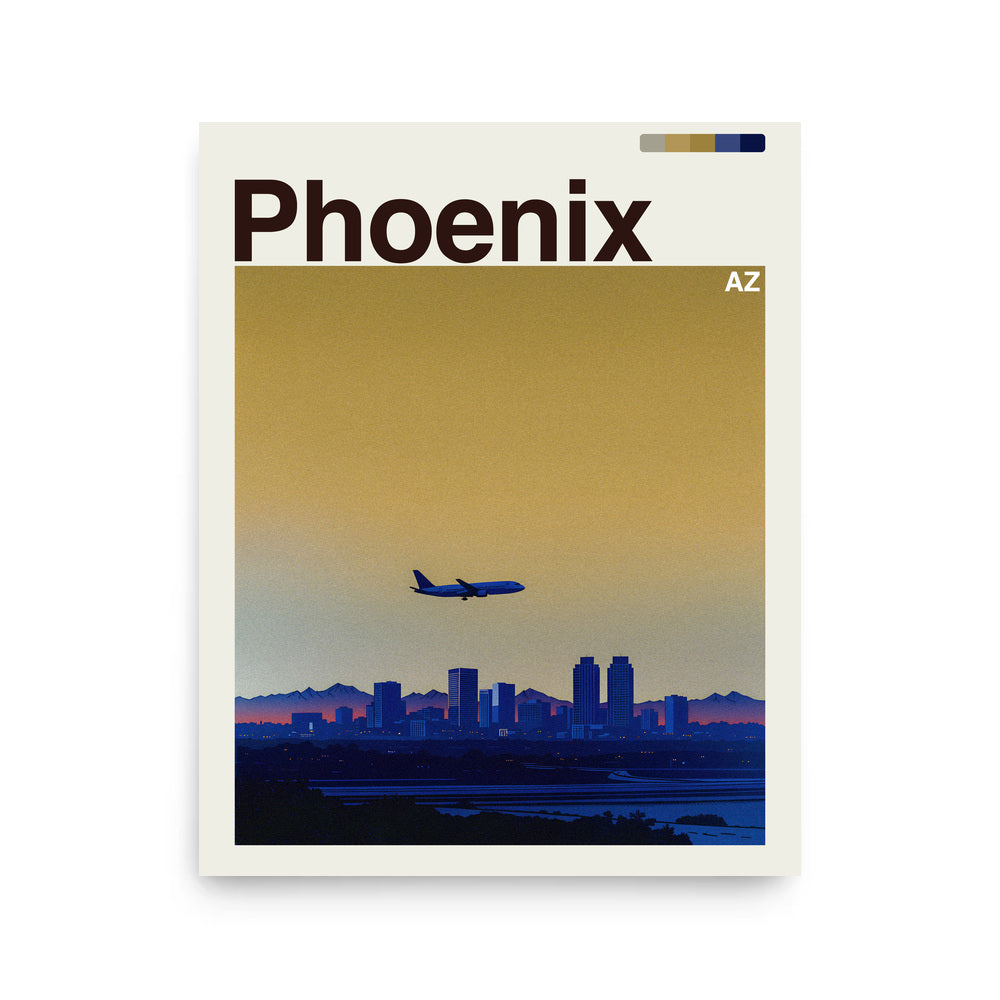 Phoenix city poster mockup 1 - frame not included