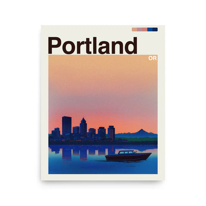 Portland city poster mockup 1 - frame not included