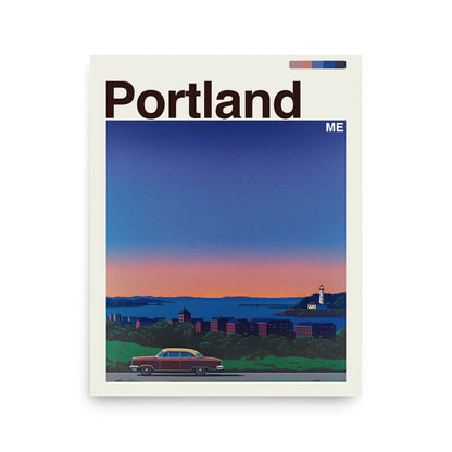 Portland city poster mockup 1 - frame not included
