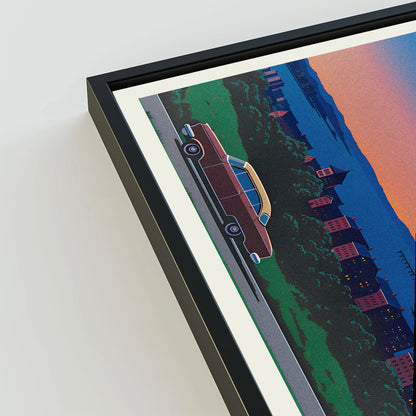 Portland city poster mockup 3 - frame not included