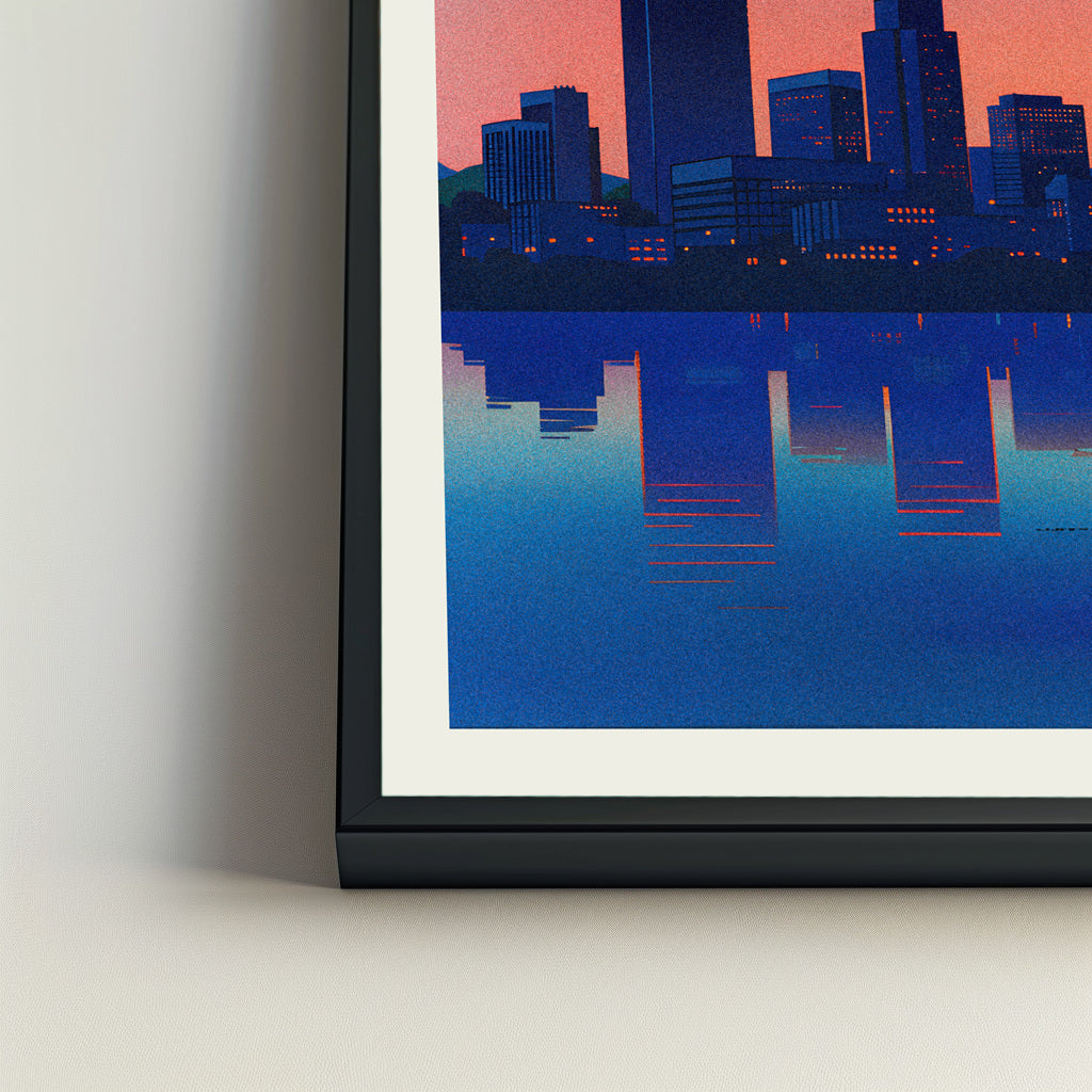 Portland city poster mockup 4 - frame not included