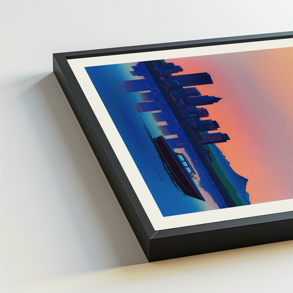 Portland city poster mockup 5 - frame not included