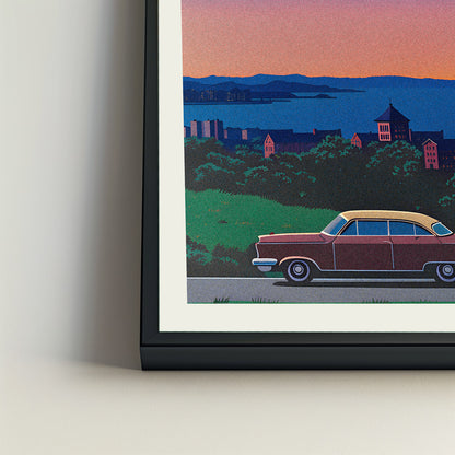 Portland city poster mockup 4 - frame not included