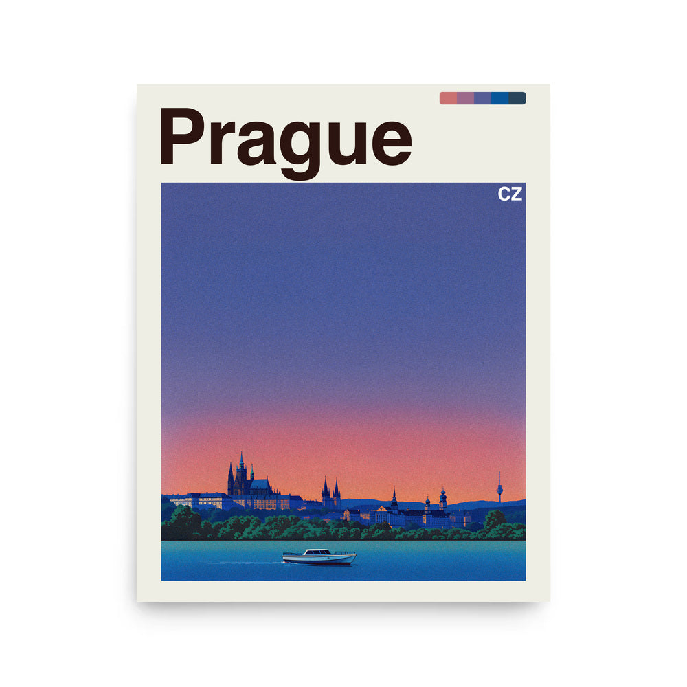 Prague city poster mockup 1 - frame not included