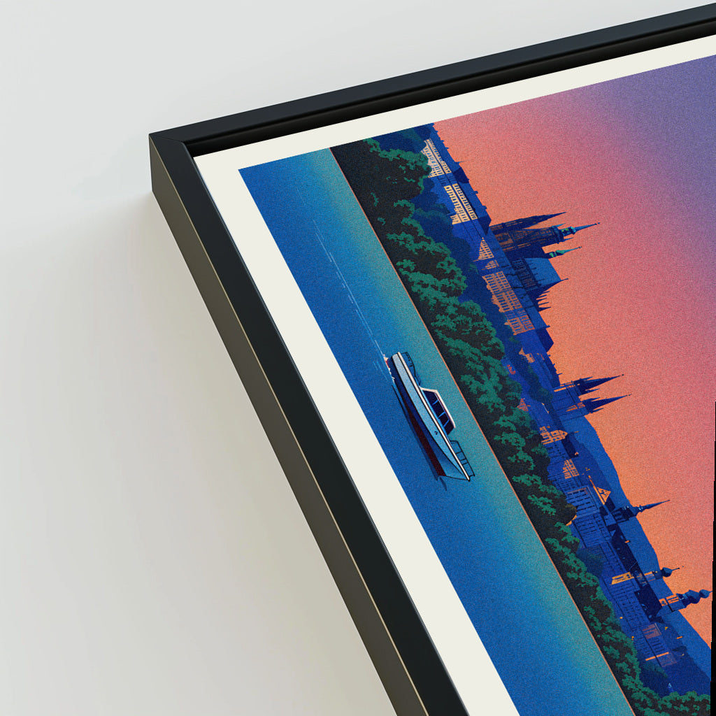 Prague city poster mockup 3 - frame not included
