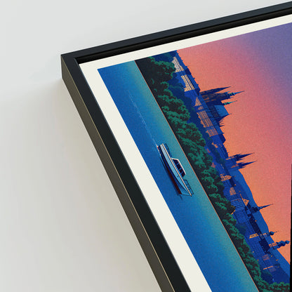 Prague city poster mockup 3 - frame not included