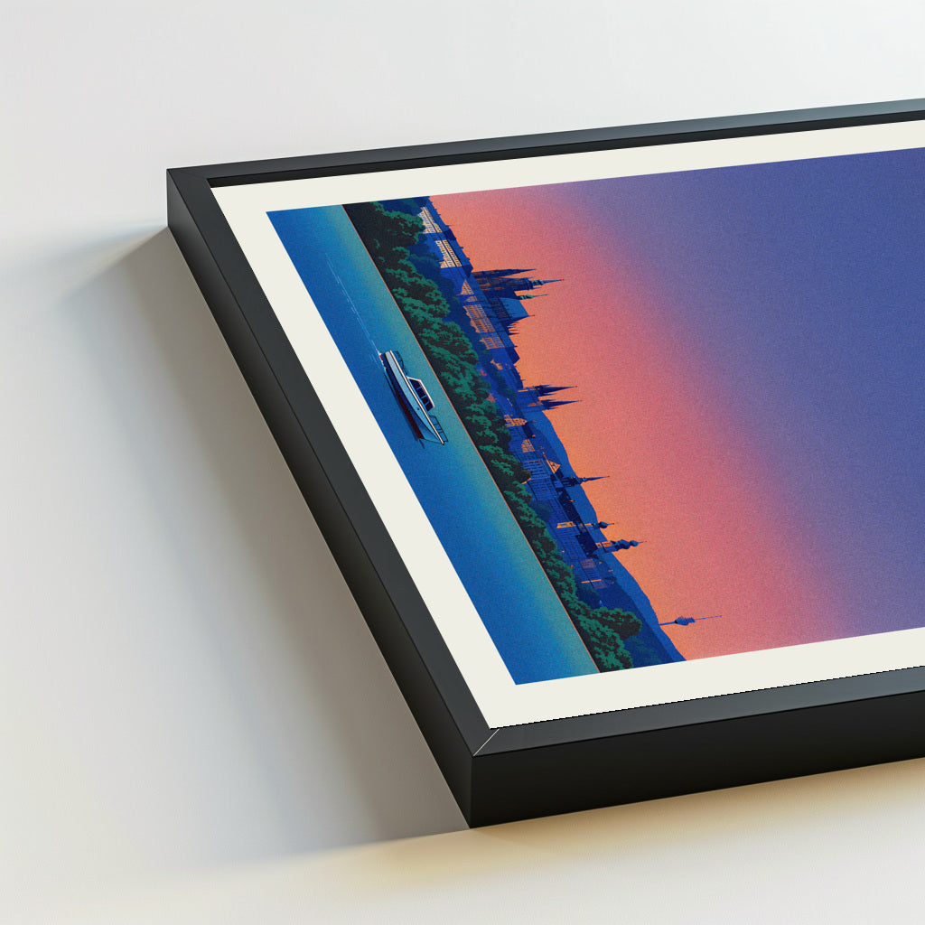 Prague city poster mockup 5 - frame not included