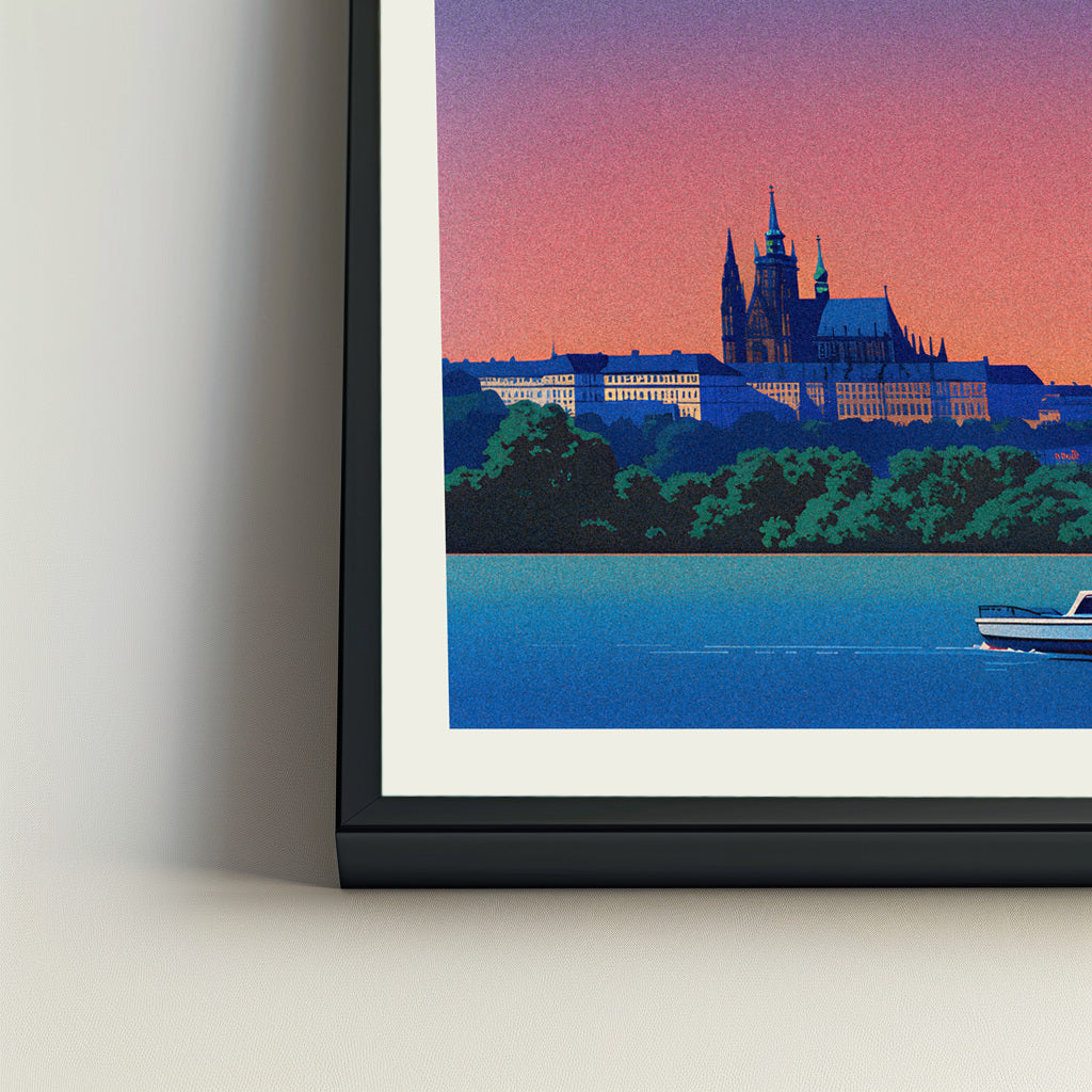 Prague city poster mockup 4 - frame not included