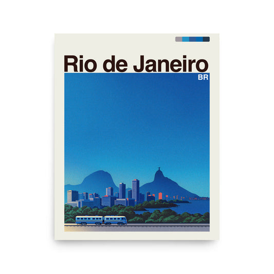 Rio de Janeiro city poster mockup 1 - frame not included