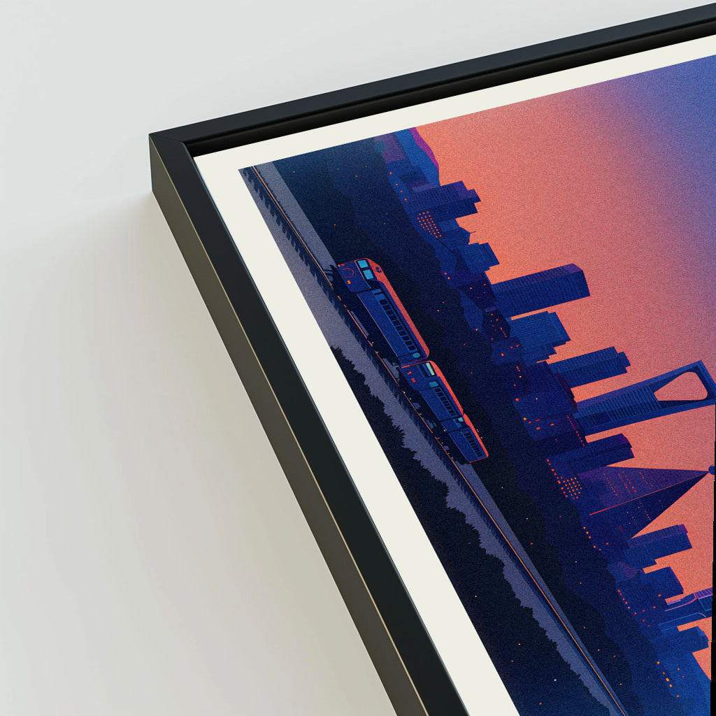 Riyadh city poster mockup 3 - frame not included