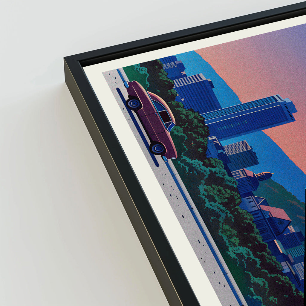 Roanoke city poster mockup 3 - frame not included