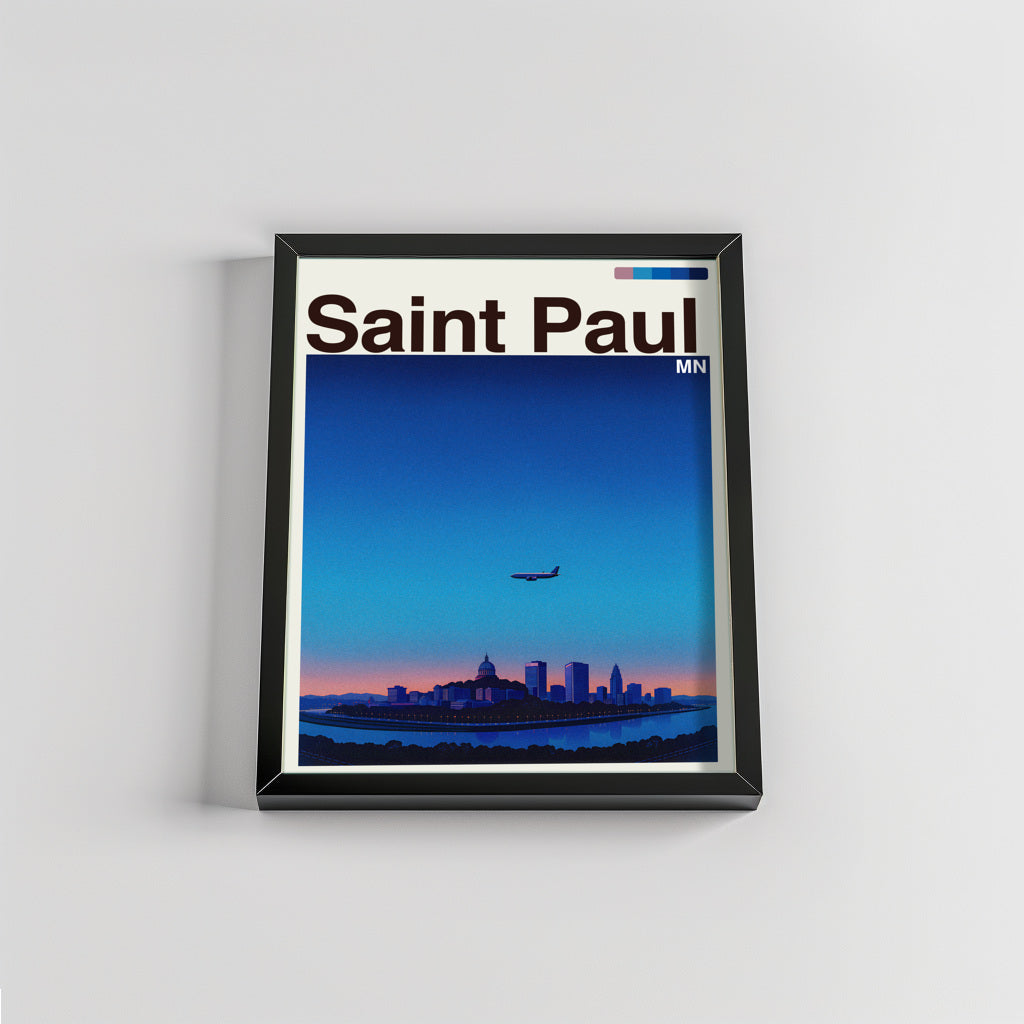Saint Paul city poster mockup 2 - frame not included