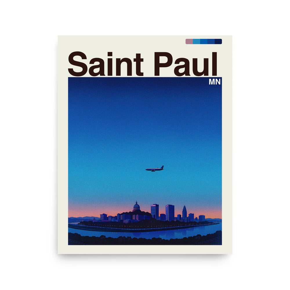 Saint Paul city poster mockup 1 - frame not included