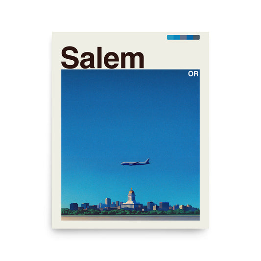 Salem city poster mockup 1 - frame not included