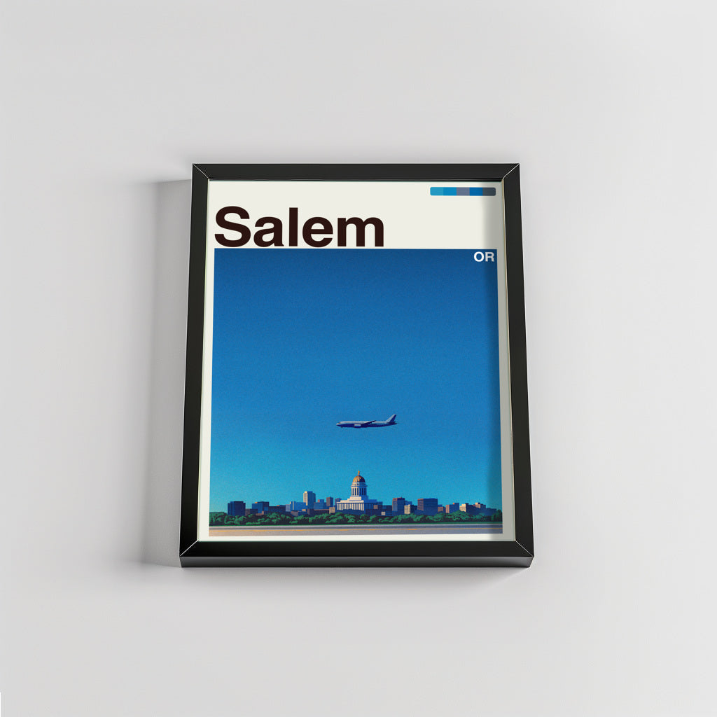 Salem city poster mockup 2 - frame not included