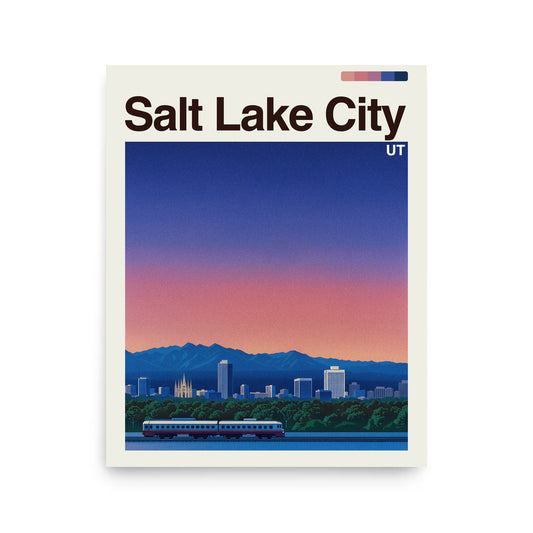 Salt Lake City city poster mockup 1 - frame not included
