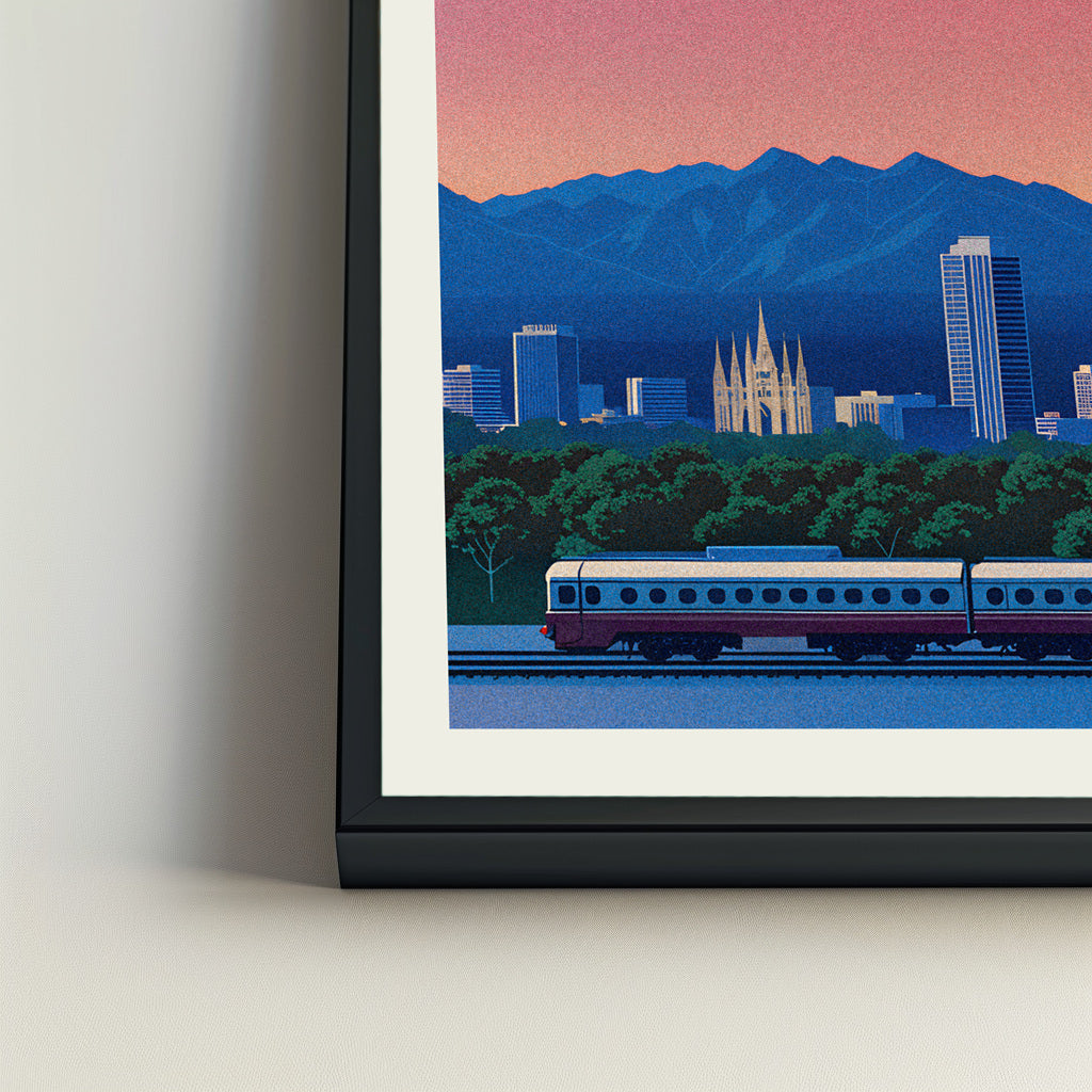 Salt Lake City city poster mockup 4 - frame not included