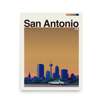 San Antonio city poster mockup 1 - frame not included