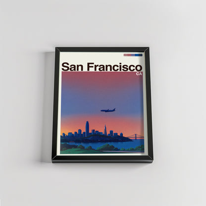 San Francisco city poster mockup 2 - frame not included