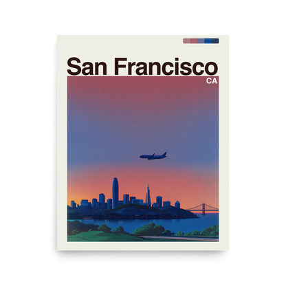 San Francisco city poster mockup 1 - frame not included