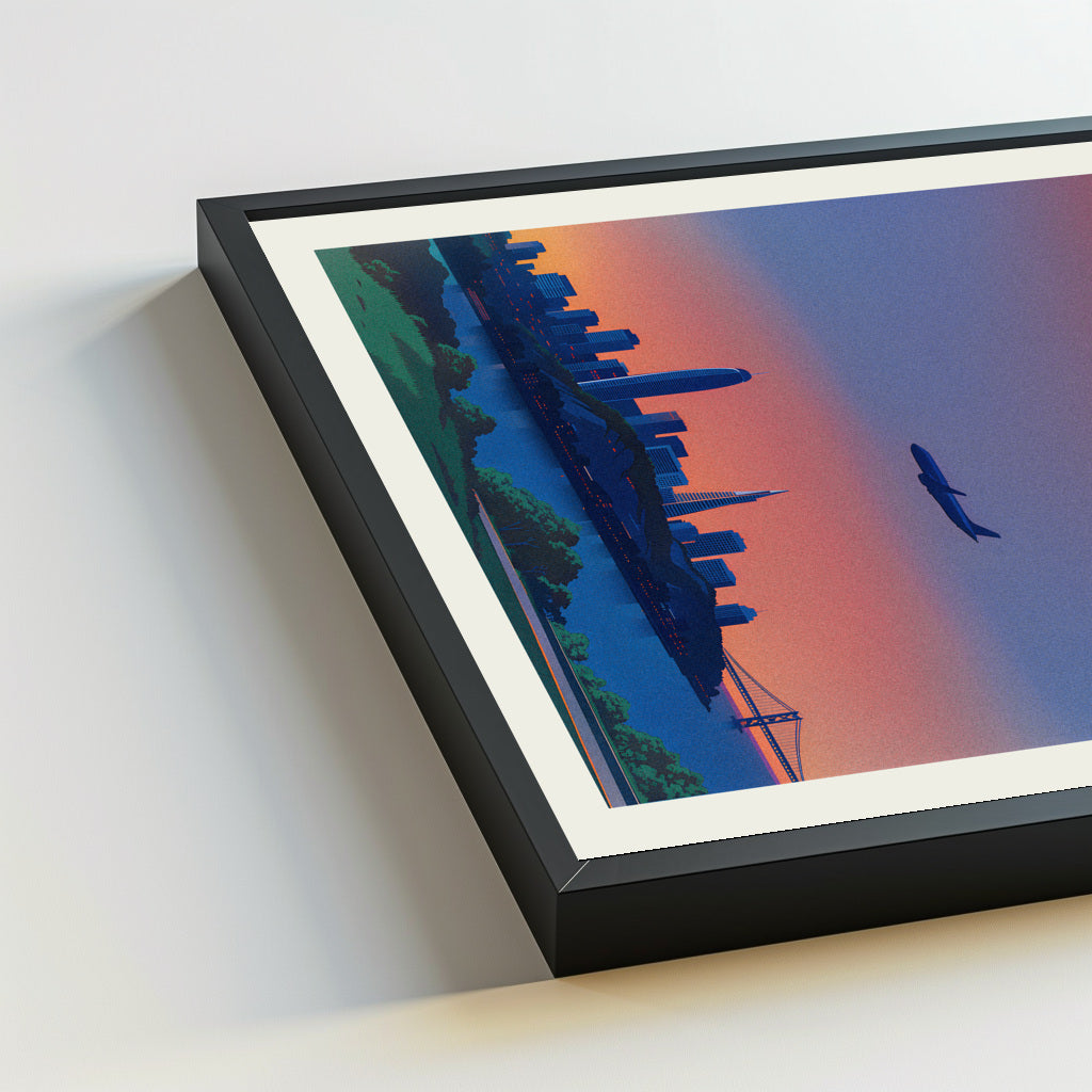 San Francisco city poster mockup 5 - frame not included