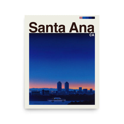 Santa Ana city poster mockup 1 - frame not included
