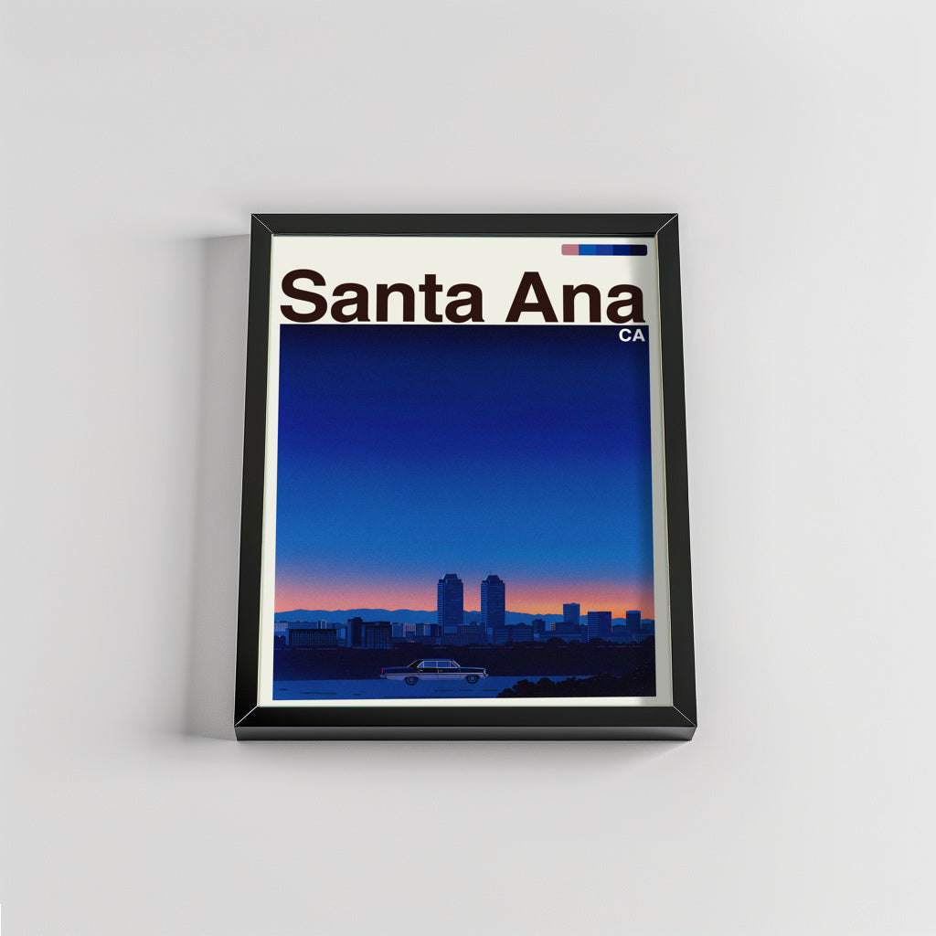 Santa Ana city poster mockup 2 - frame not included